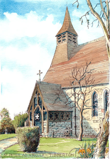 Tibberton Church Nr Worcester, greeting card