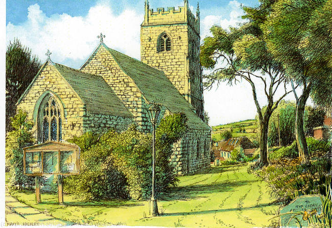 Highley Chuurch St Mary's North view as a greeting card.