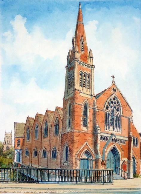 Baxter Church Kidderminster Worcestershire greeting card