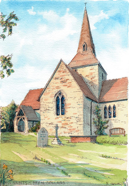 All Saints Neen Sollars Nr Cleobury Mortimer Shropshire as a greeting card