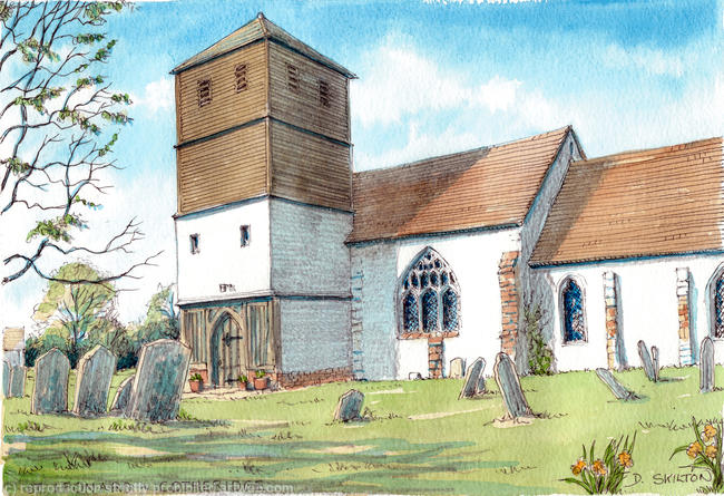 Cotheridge St Leonard Nr Worcester Worsectershire greeting card