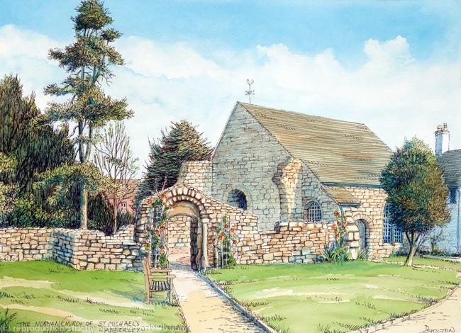 Abberley Norman Church Worcestershire greeting card