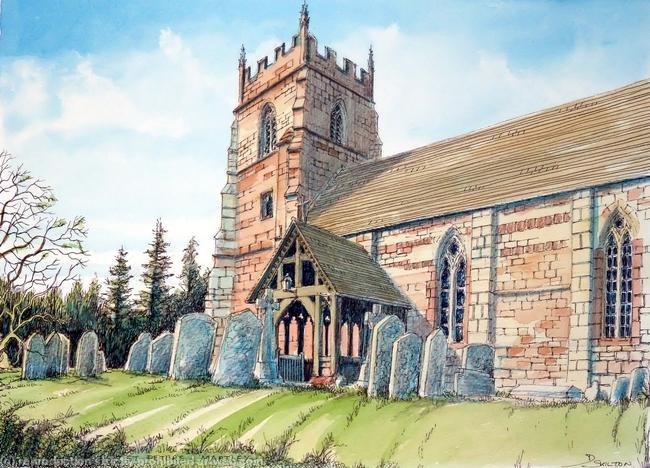 Martley St Peters Worcestershire greeting card