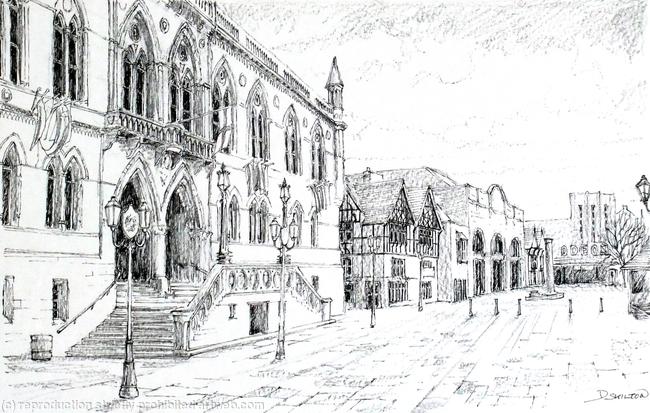 Chester Town hall greeting card