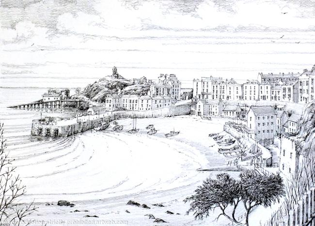 Tenby, The Harbour and beach