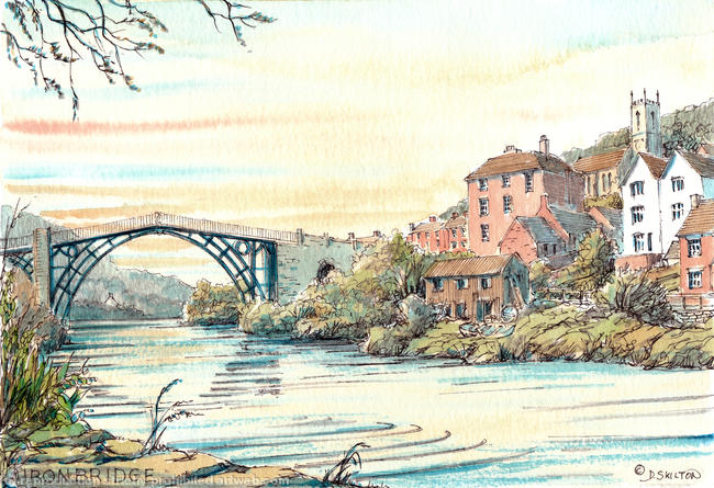 Ironbridge Sunset greeting card