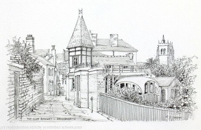 Bridgnorth Cliff Railway Shropshire greeting card