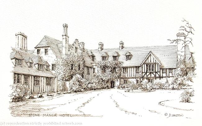 Stone Manor Hotel near Kidderminster Worcestershire greeting card