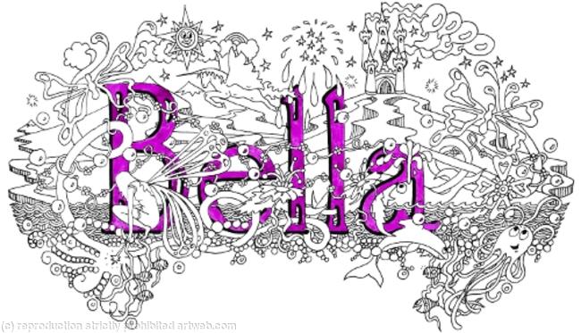 Bella and bella Williams example of name and whole name produced in name art
