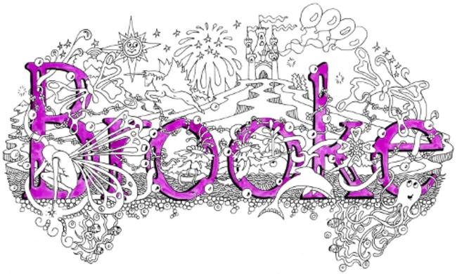 Brooke name art card with purple envelope