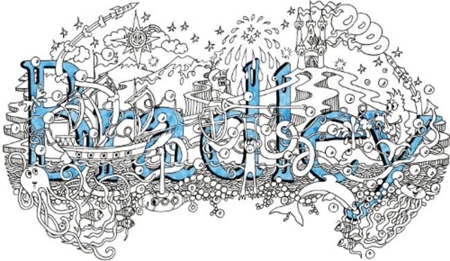 Bradley name art greeting card with blue envelope