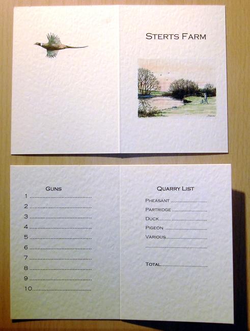 Example of a shoot card with a painting of a drive