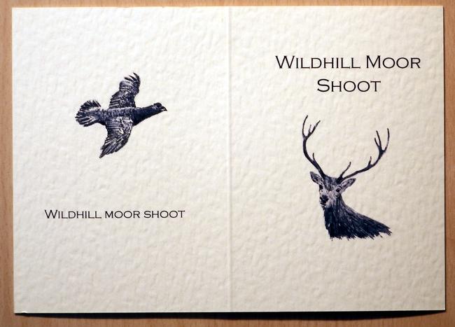 Stag and grouse possible shoot card outside