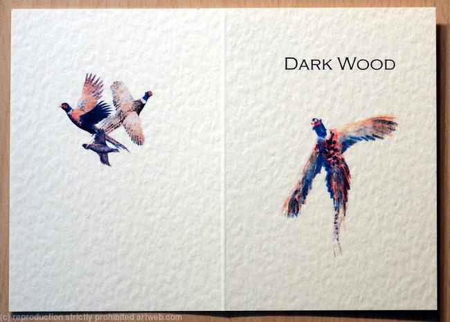 Dark wood shoot card or game card