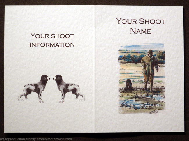 Shoot card front 'gun with dog' possible shootcard layout for your shoot