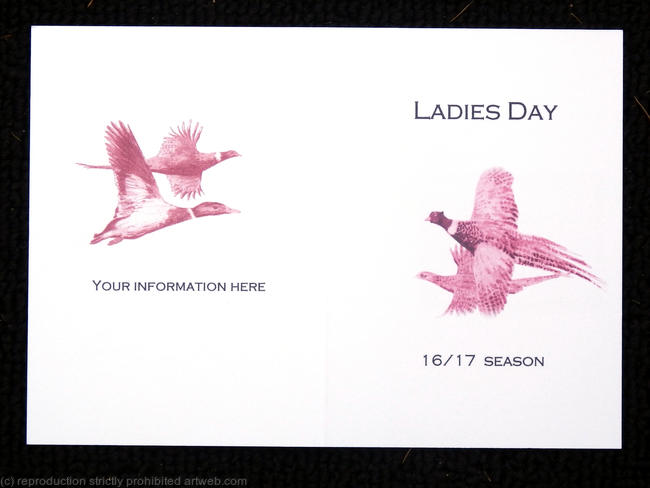 Ladies day shoot card possible layout