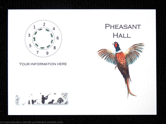 Pheasant Hall with rising pheasant