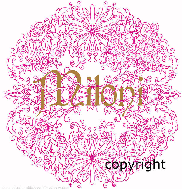 Miloni name art design scan