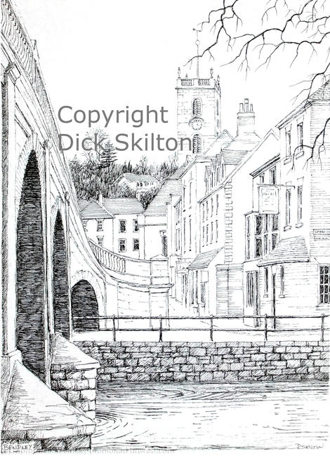 bewdley river and church as a greeting card