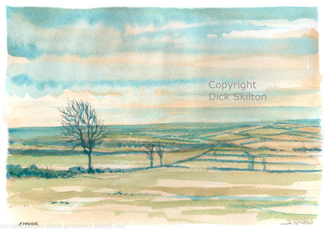 Exmoor view as a greeting card