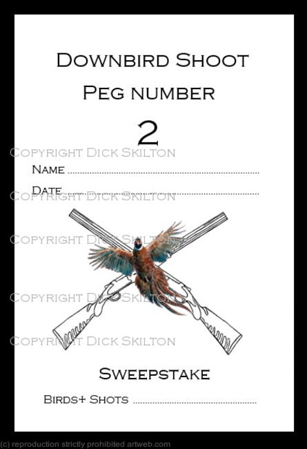 Peg number and sweepstake card sets of any number you wish