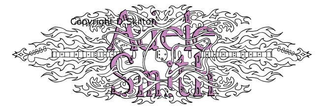 Example of a gitar design with first name and surname sold as a jpeg for you to print and copy as you like