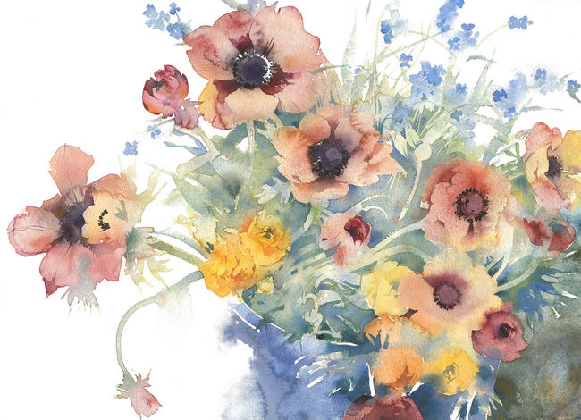 KO.102 bucket of spring flowers