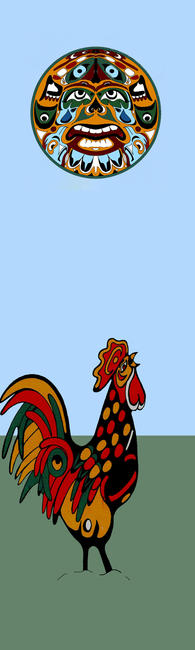 Rooster and the Sun