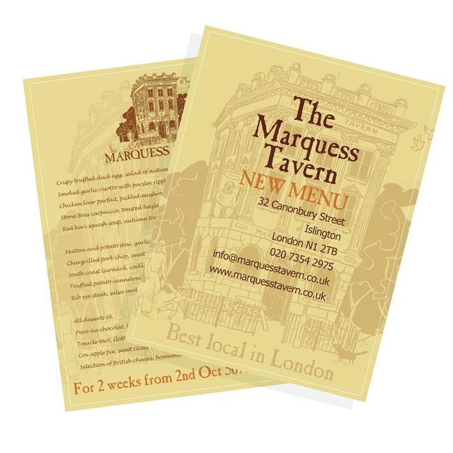 Marquess menu