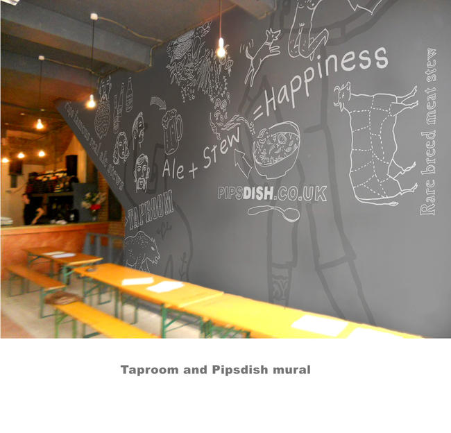 taproom and pipsdish mural