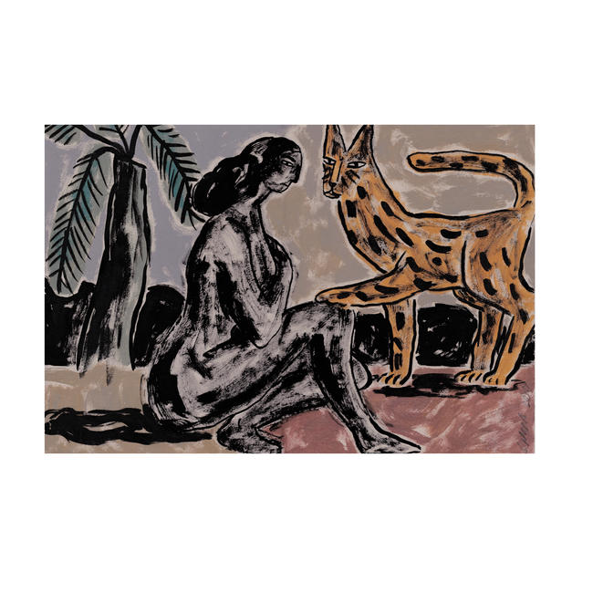 girl with jaguar
