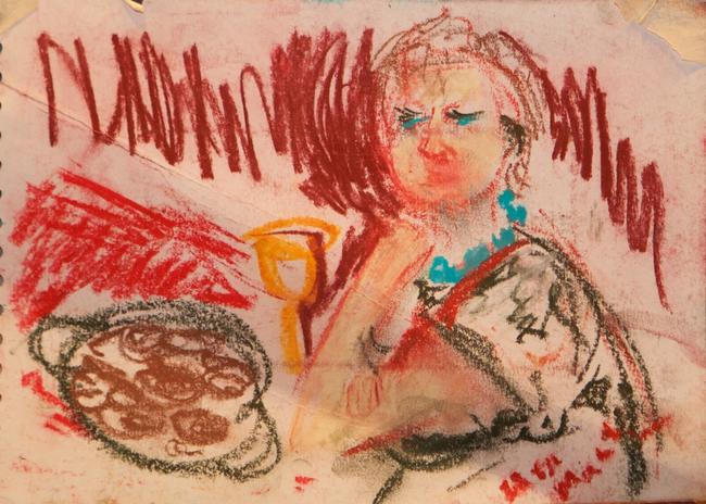 sketch of my mom