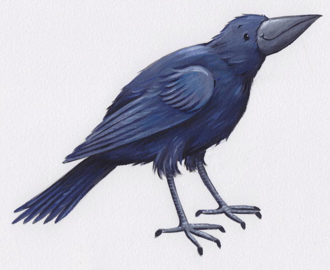 C is for Crow (from animal alphabet / Ali Ink)