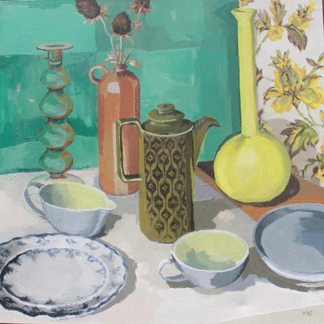 Hornsey Coffee Pot and Yellow Vase