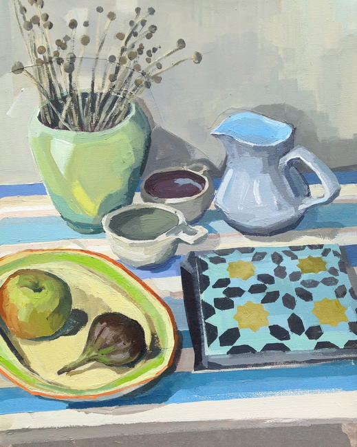 Mid century Pots and Moroccan Tile