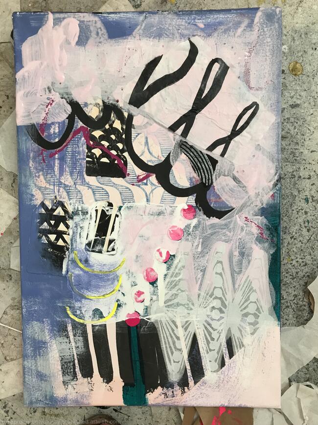 painting in progress July 25