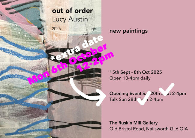 Ruskin Mill Gallery, extra date 6th Oct 25
