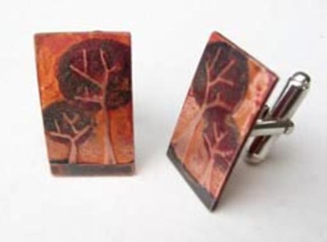 two tree cufflinks