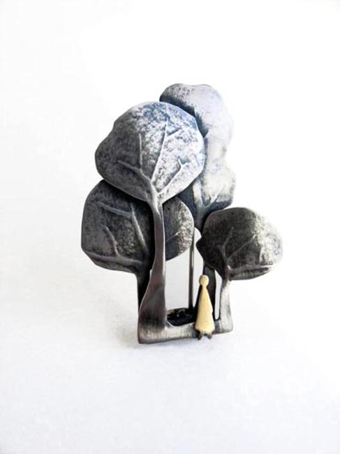 small forest walk brooch