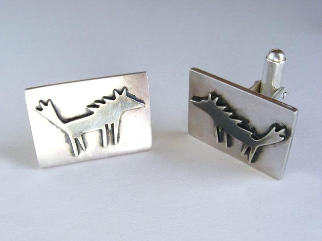 wolf cufflinks