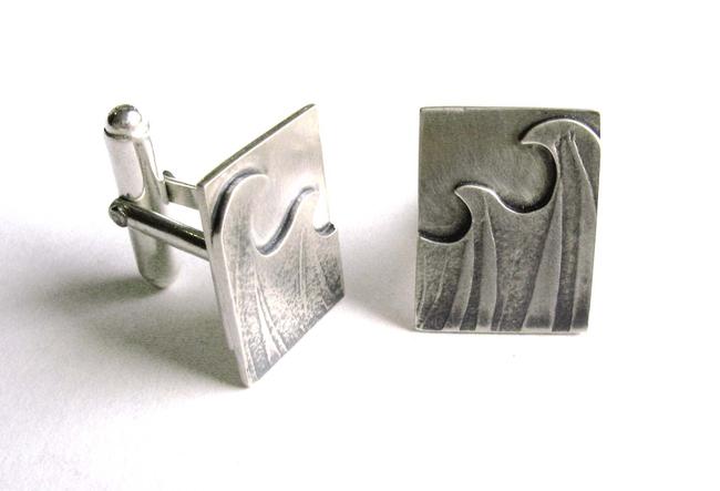 wave cufflinks