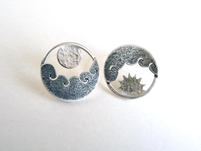 sun and moon studs