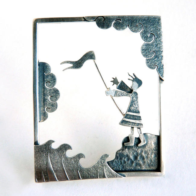 signal at sea brooch