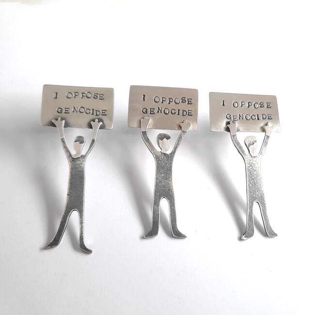 I oppose genocide pins £70