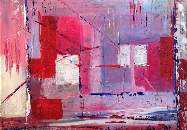 Abstract in Red and Pink