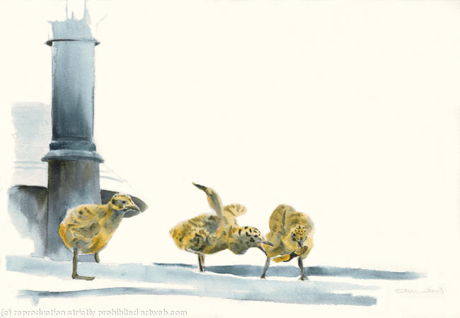 Characters on the roof