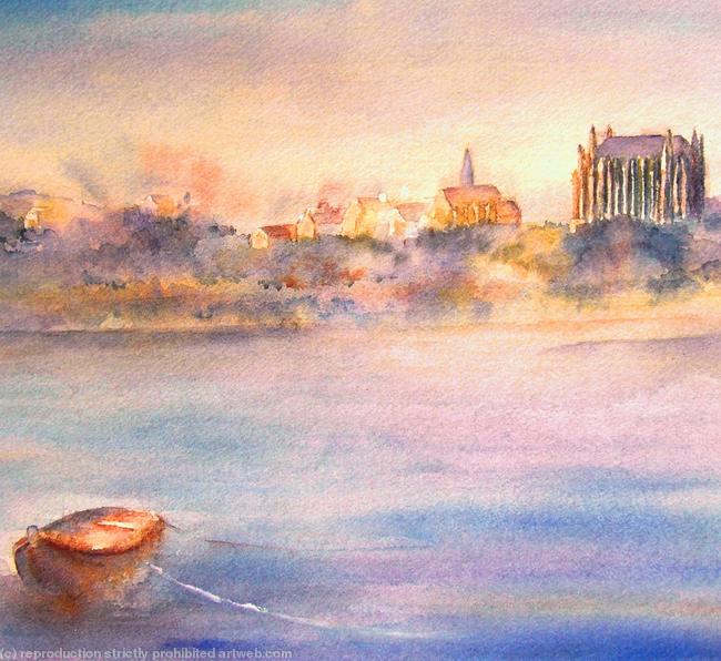 Lancing College at sundown