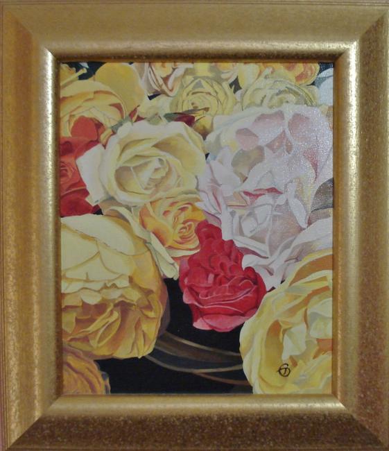 ROSES IN TRUG