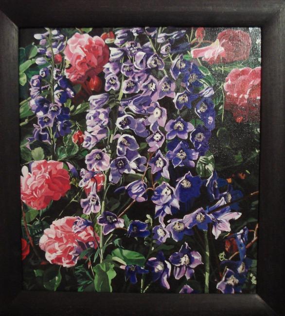 DELPHINIUMS AND ROSES