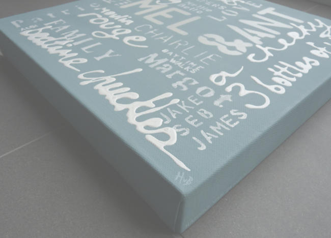 SPECIAL WORDS - PERSONALISED (CORNER VIEW)